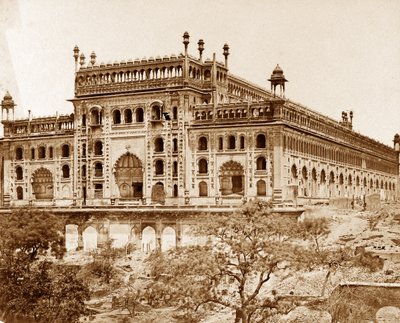 Exterior of Asoph-ou Dowlahs Emambara and grounds, Lucknow by Felice Beato
